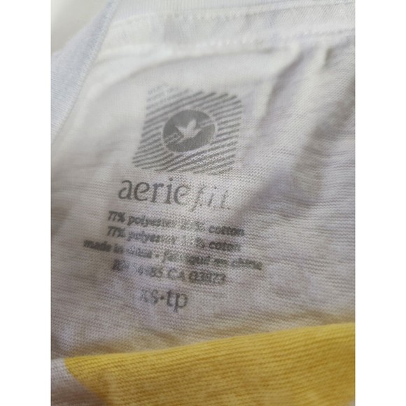 Aerie F.I.T Womens T-Shirt XS Short Sleeve "Real Soft" Cotton Blend White - Picture 3 of 6